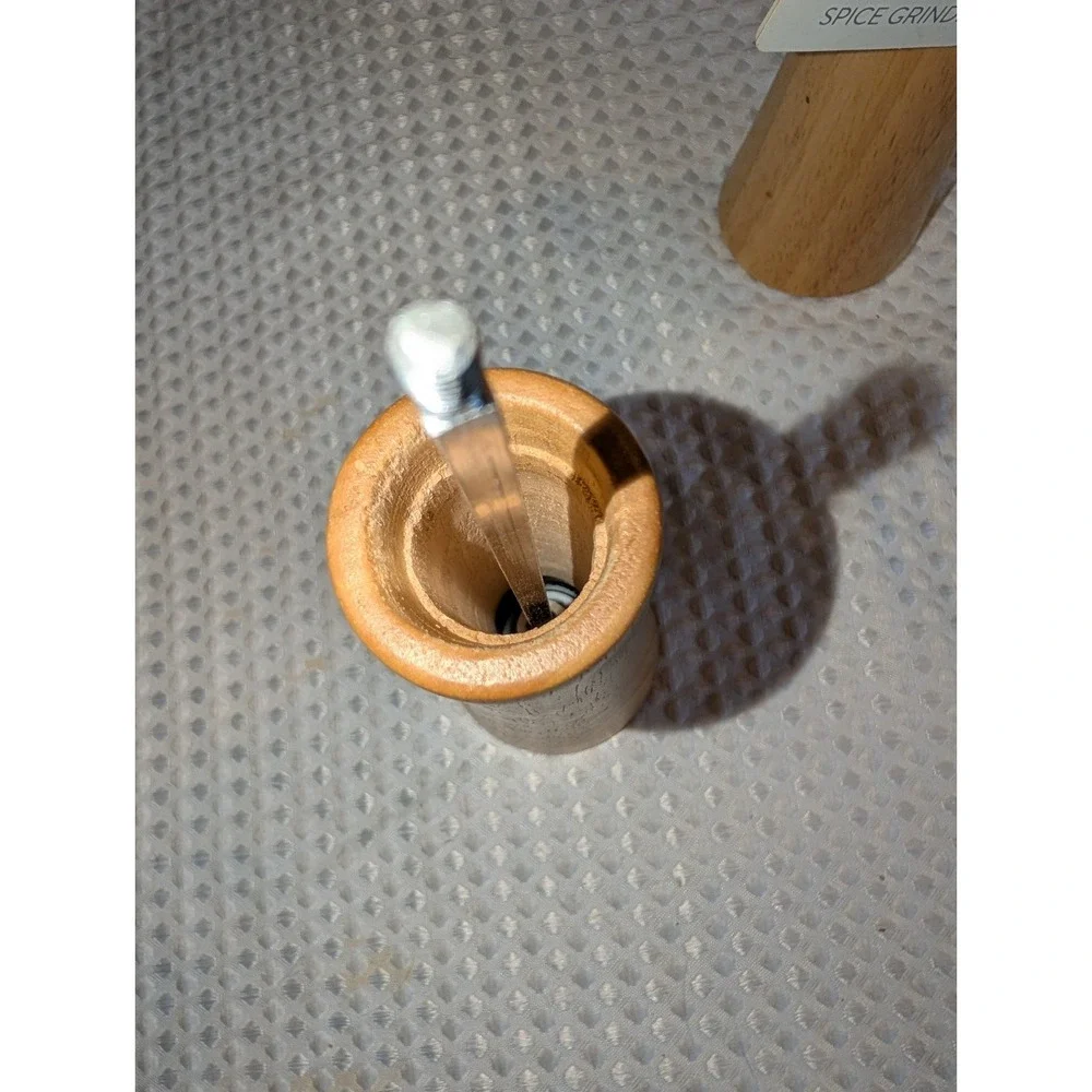 Ayesha Curry Lot Of 2 Pantryware Parawood Spice Grinder, Cream White